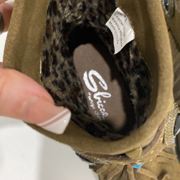 NWOT Sbicca Leather/ Suede Fringe Studded Boots |Size 7.5 - Picture 7 of 10